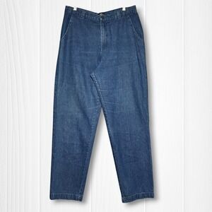 Vintage Lee Straight Leg High Rise Jeans Denim Pants Womens 16L Long Blue